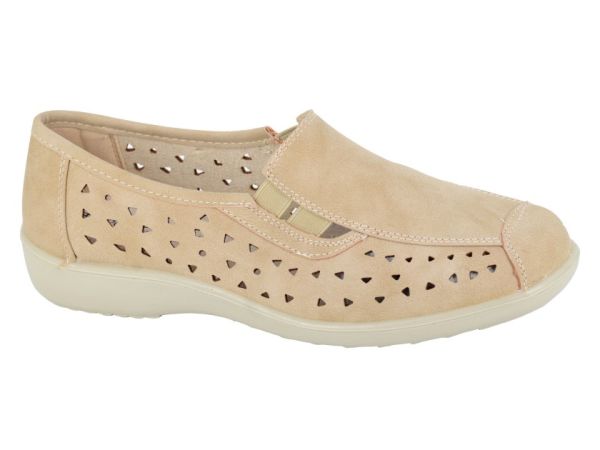 Boulevard L130 Side Gusset Summer Casual Pepper Hole Punched Padded Shoes L130S