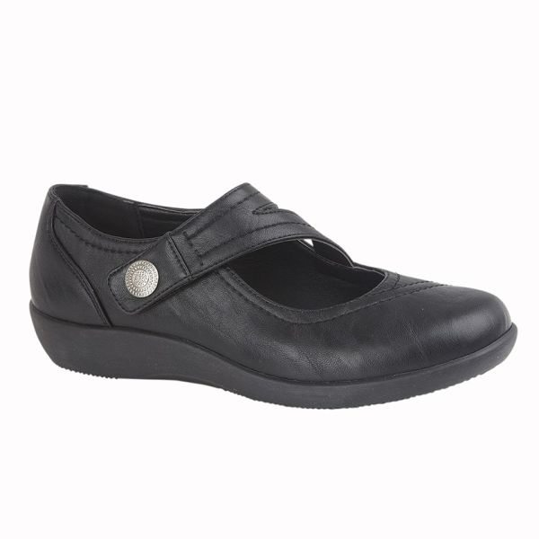 BOULEVARD X Wide EE Fit Touch Fastening Over Bar Shoes L435A