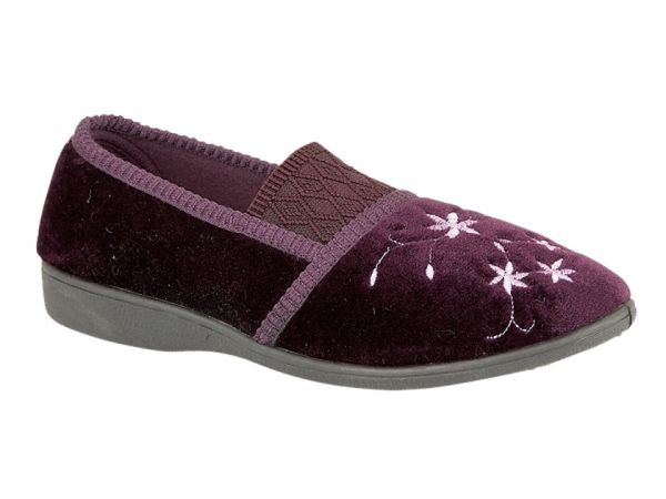  Zedzzz JOANNA Embroidered Centre Gusset Slippers LS349P