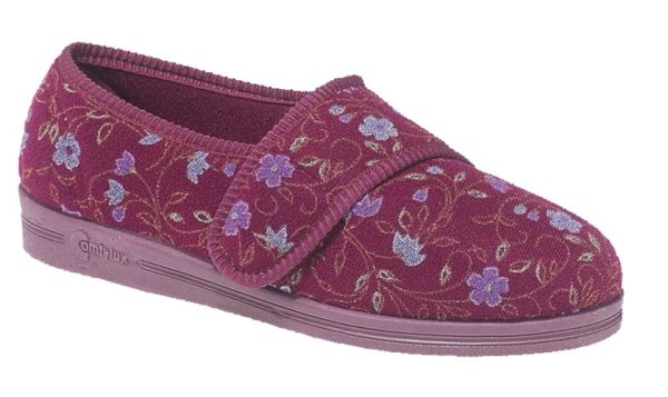 Comfylux SALLY Touch Fastening Side Seam Superwide  Slippers Shoes LS794D