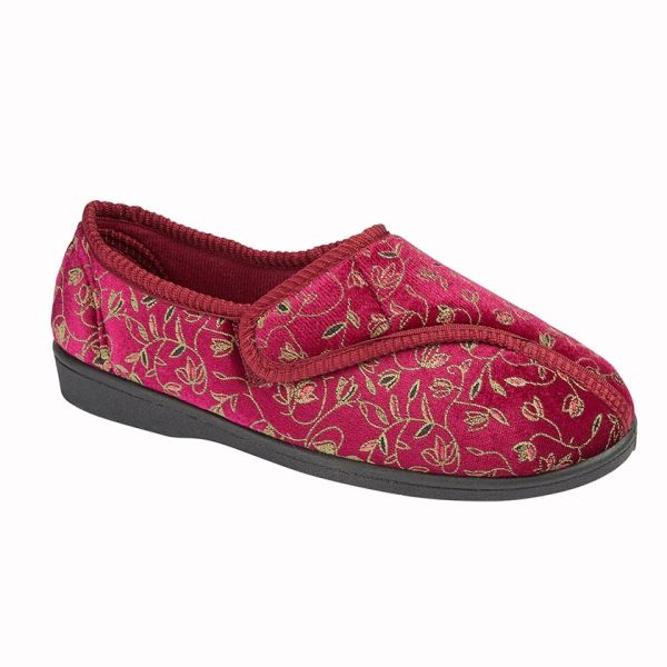 Zedzzz JANICE Floral Touch Fastening Fastening Slippers  LS881D