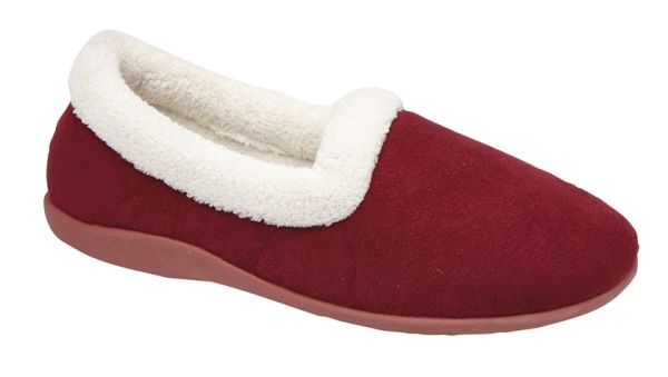 Sleepers SANDIE LS927 Fur Collar Collared Fleecy Lining Ladies Full Slippers  LS927BD