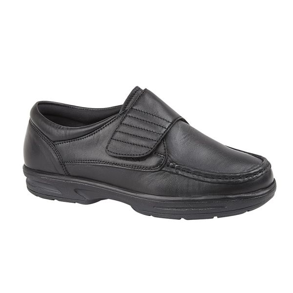 Scimitar Softie Leather Touch Fastening Wide Fit Shoes  M345A