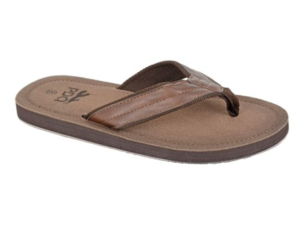 PDQ M641 Mens Mike Toe Post Flip Flop Summer Mule Sandals M641B