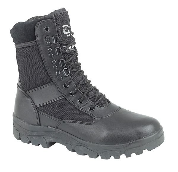 Grafters G-FORCE M668 Unisex Leather Uniform Military Combat Boots Black Brown M668A