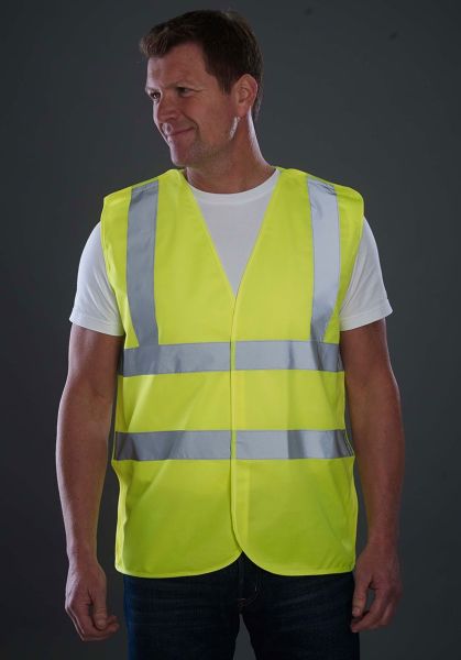 Sundry High Visibility Vest Hi Viz Yellow Waistcoat Site Safety Clothing PP010YEL