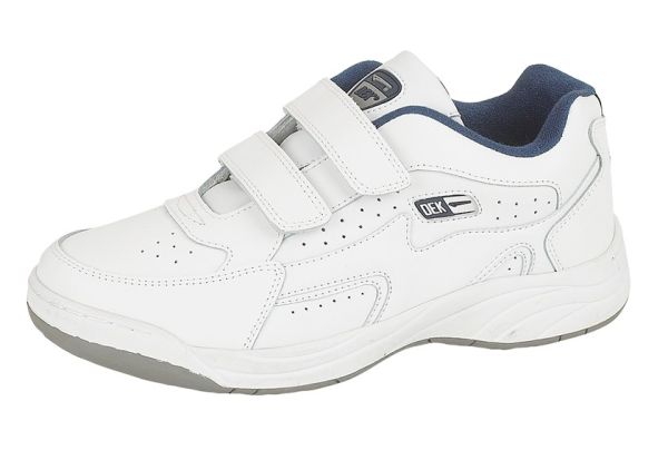 Dek ARIZONA T198 Touch Fastening Leather Padded Trainers Fuller Fitting  T198G